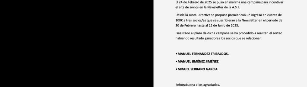 ACTA SORTEO POR SUSCRIPCION EN NEWSLETTER A.S.F.